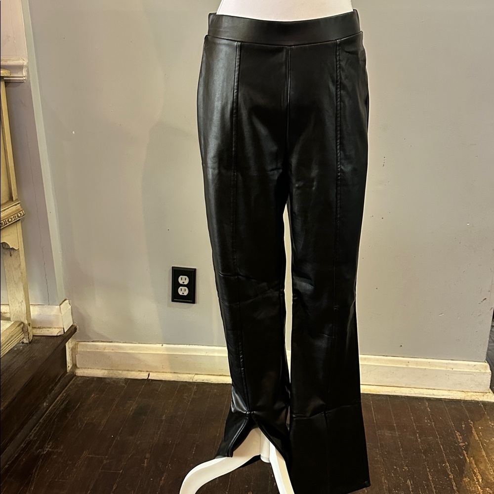 Wild Fable Black Faux Leather Dress Pants